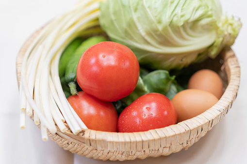 Vegetables in the basket