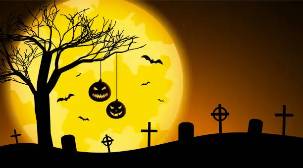 Vector illustration of Halloween background