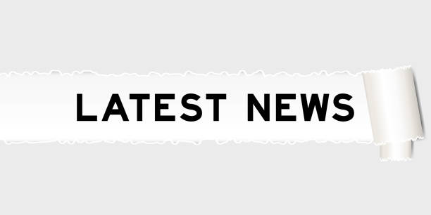 istock Ripped gray paper background that have word latest news under torn part 1730701069