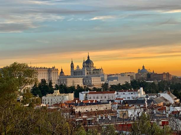 istock Beautiful view of Madrid at sunset, Spain 1730793523