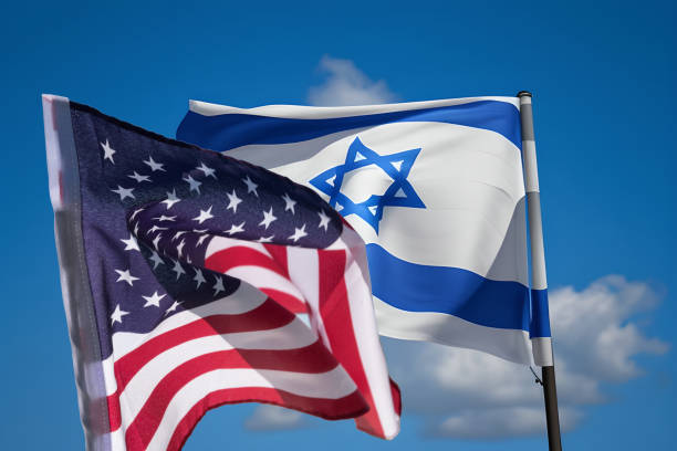 istock Flags of USA and Israel 1730875469