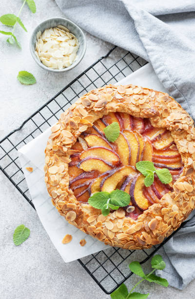 istock Homemade  galette with peaches. 1730876496