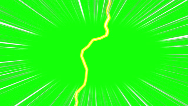 Animation of saturated lines and lightning (chromakey composite material)