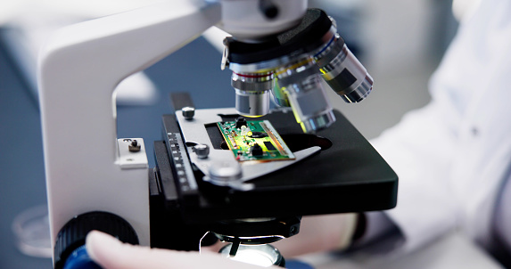 Semiconductor Microscope Research And PCB Circuit Manufacturing At Chip Factory