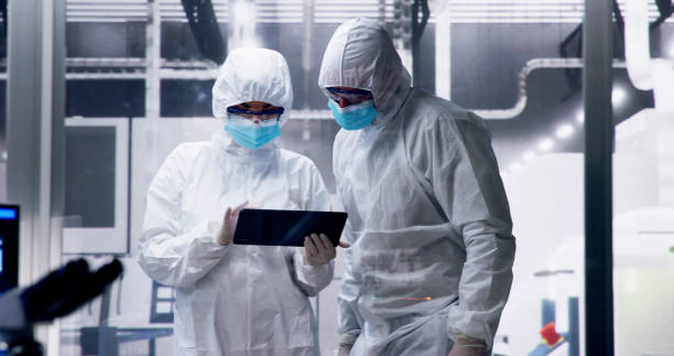 istock Factory Clean Room Laboratory. Industrial Engineer 1730879498