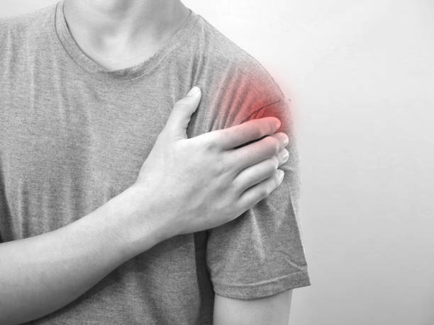 istock Man holding pressing his shoulder, pain ache 1730908761