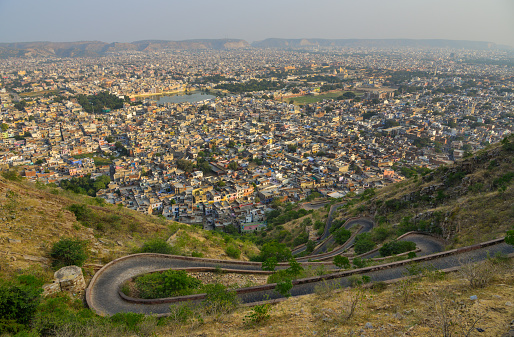 Aerial view of Jodhpur, India. Jodhpur, also know as the Gateway of Thar Desert, is a very popular tourist place in India.