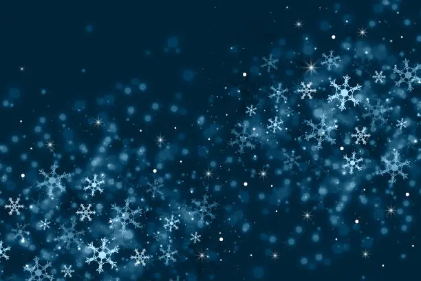 Vector illustration of Christmas snowflake blue background