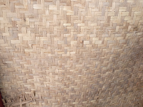 Ceilings made of woven bamboo or booths