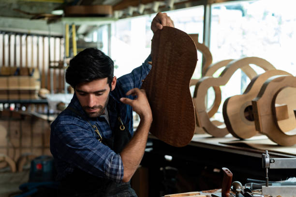 istock Guitar Bracing Inspection by Luthier 1730962091
