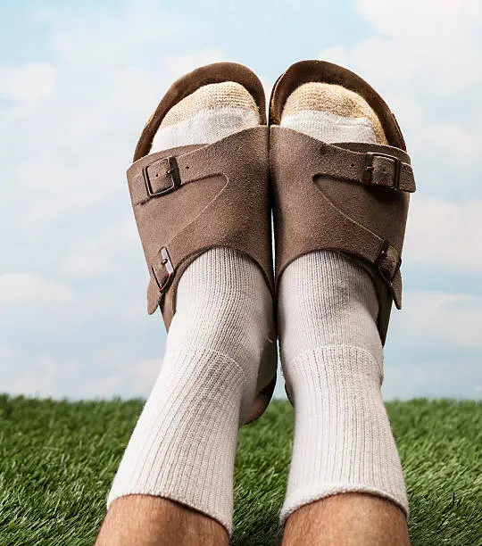 Sandals in clouds.