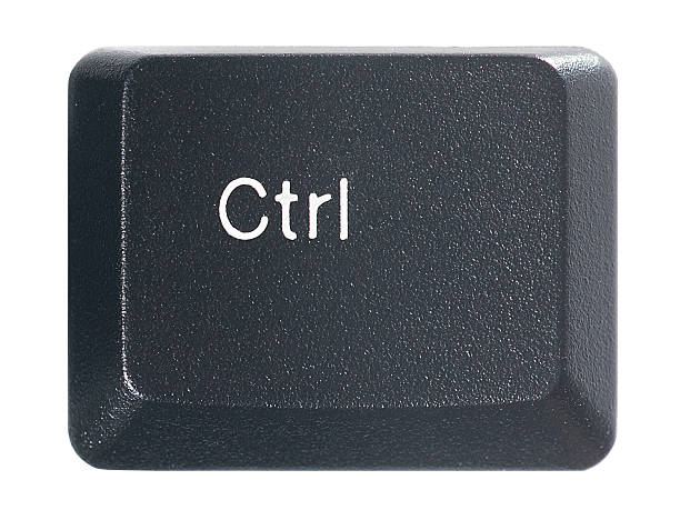 The black CTRL key from a keyboard stock photo