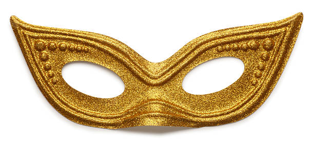 Mask Gold Mask Isolated on white background masquerade mask stock pictures, royalty-free photos & images