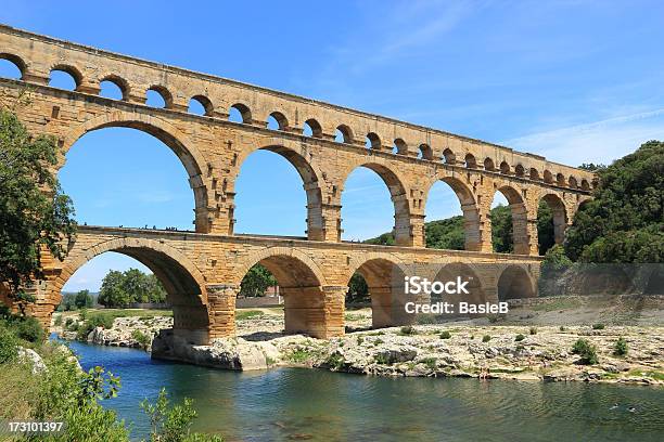 Aqueduct Pont Du Gard Frankreich Stockfoto und mehr Bilder von Aquädukt - Aquädukt, Römisch, Gard-Brücke