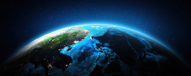 istock Asia from space city lights 1731041385