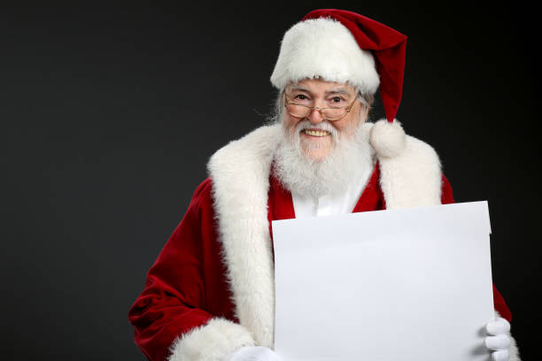 istock Santa Claus holding blank sign for copyright 1731072876