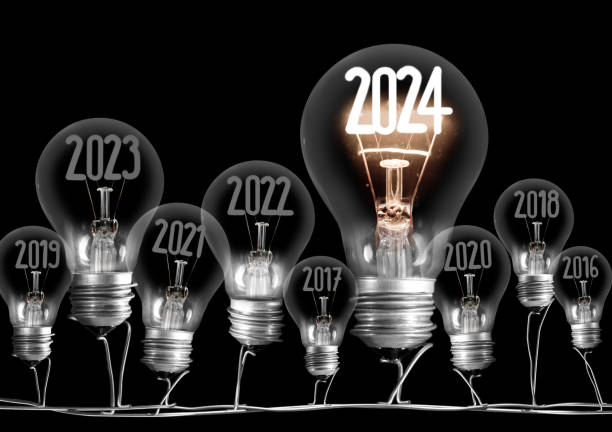 istock Light Bulbs with New Year 2024 1731081945
