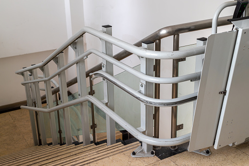 Stair lift for the disabled or handicapped. The special Elevator for the disabled wheel chair