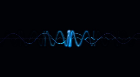 sound waves on a black background