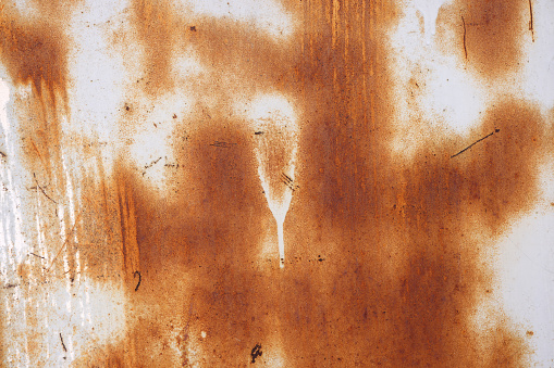 Rusty old metal background with copy space