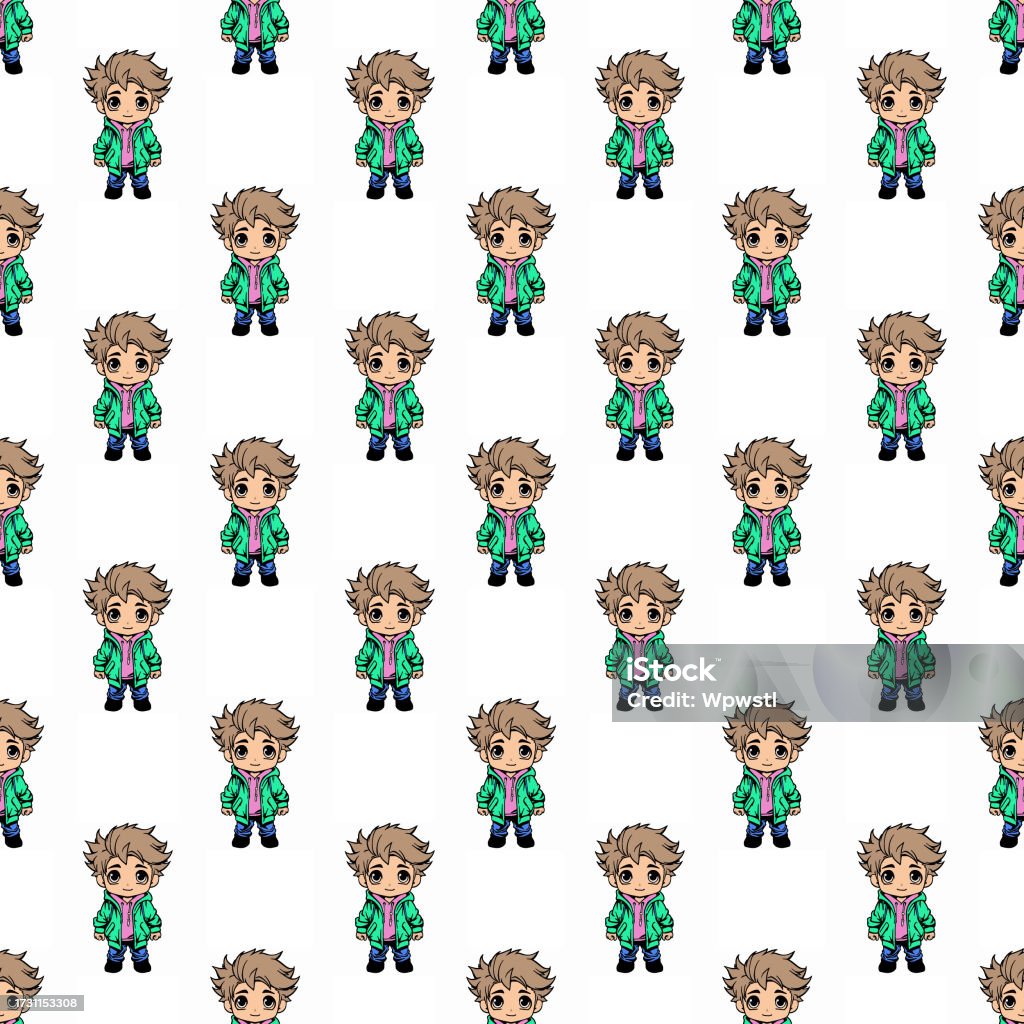 Backround Pattern Boy Beautiful Seamless Boy Pattern Design For Decorating Backdrop Fabric ...