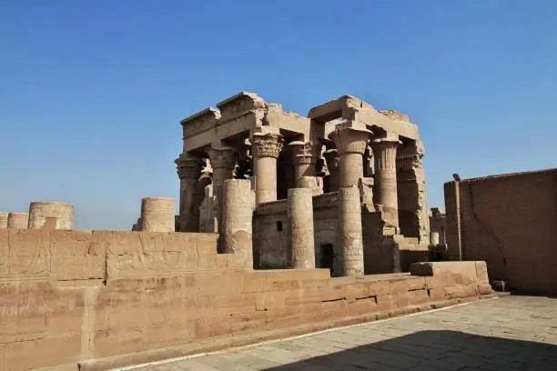 Temple of Kom-Ombo on the Nile river in Egypt