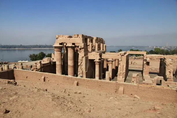 Temple of Kom-Ombo on the Nile river in Egypt