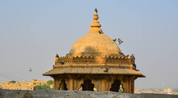 Ancient building in Jaisalmer, India. Jaisalmer is a former medieval trading center and a princely state in Rajasthan.
