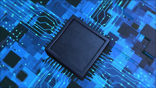 ai chip and smart circuit board concept