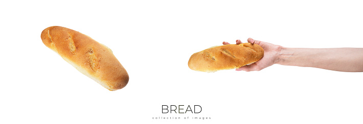 Bread isolated on a white background. High quality photo