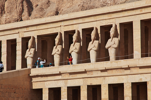 Luxor, Egypt - 28 Feb 2017: Queen Hatshepsut temple in Luxor, Egypt