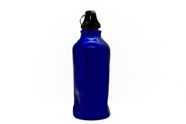 istock Blue aluminium water bottle isolated on white 1731218201