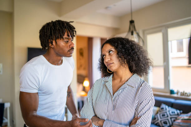 istock Wife looking at her husband with displeasure 1731262041
