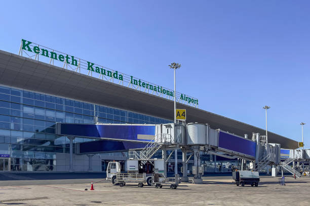 Lusaka International Airport in Zambia stock photo