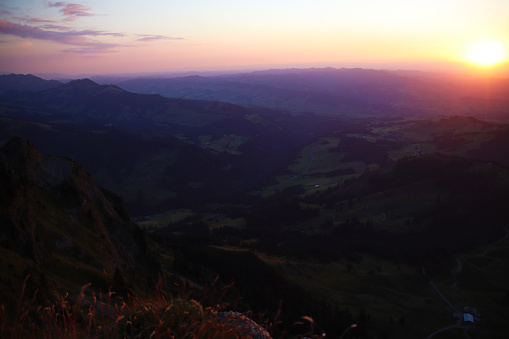 sunset from Schrattenfluh