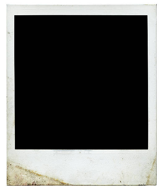 puste zdjęcie 1970ą (autentyczny polaroid z wieloma szczegóły) - isolated polaroid zdjęcia i obrazy z banku zdjęć