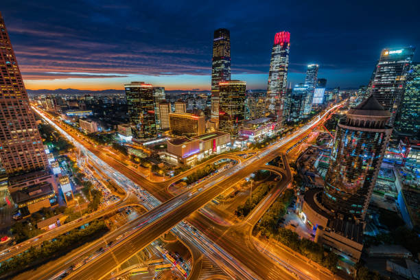 Busy Night Traffic Peak in Beijing