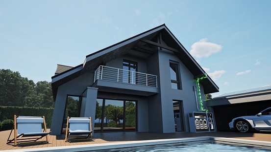Green Building, Solar Panel, House, Solar Energy, Domestic Life