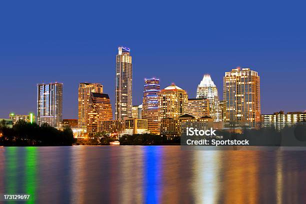 Cityscape Reflection Of Austin Texas In Lady Bird Lake Stock Photo - Download Image Now