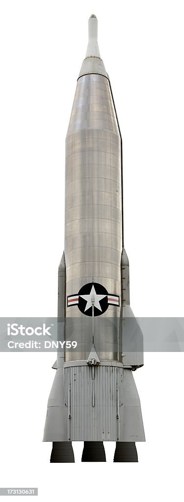 Atlas 2E pocisków balistycznych na białym tle - Zbiór zdjęć royalty-free (Rakieta - Statek kosmiczny)