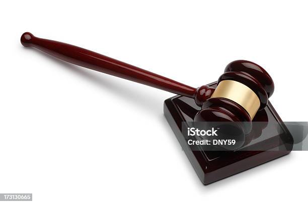 Gavel Stock Photo - Download Image Now - Gavel, White Background, Cut Out