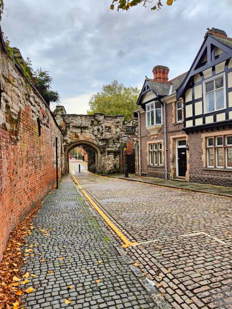 istock Old street in Leicester in Autumn 2 1731329565
