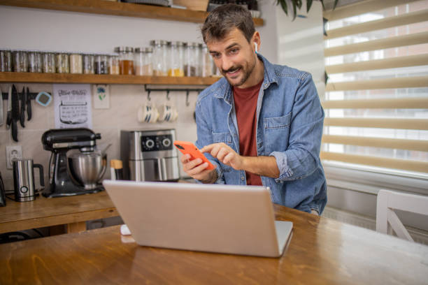 istock Young businessman is working on a laptop 1731331309