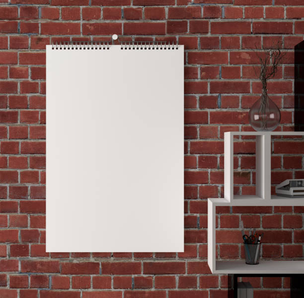 istock Wall calendar mockup in living room 1731335151