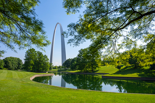 Viewpoint of the Gateway Arch in Saint Louis - Missouri - United States - 2022