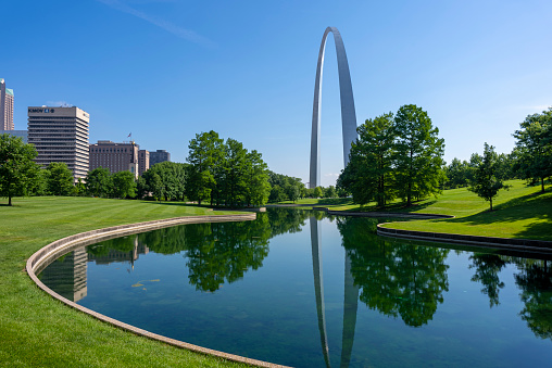 Viewpoint of the Gateway Arch in Saint Louis - Missouri - United States - 2022