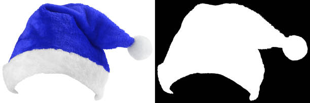 istock Santa Claus blue cap isolated on white 1731354943