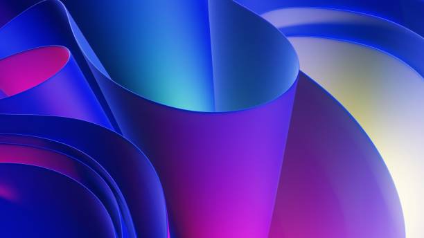 istock 3d render, abstract modern ultraviolet background, folded cloth macro, fashion wallpaper with wavy layers and ruffles 1731366594