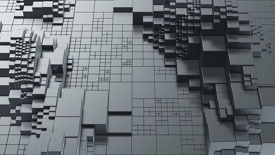 Abstract background of cubes. 3D rendering