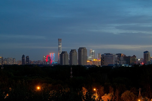 Skyline of modern business district, where locate most of Beijing modern architecture.